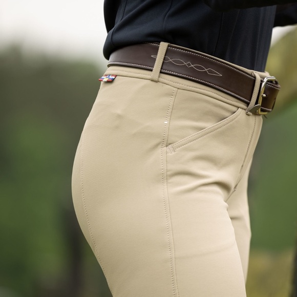 NWT Horze Grand Prix Womens Silicone Knee Patch Breeches - Picture 2 of 6